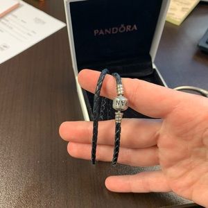 Pandora wrap around leather bracelet